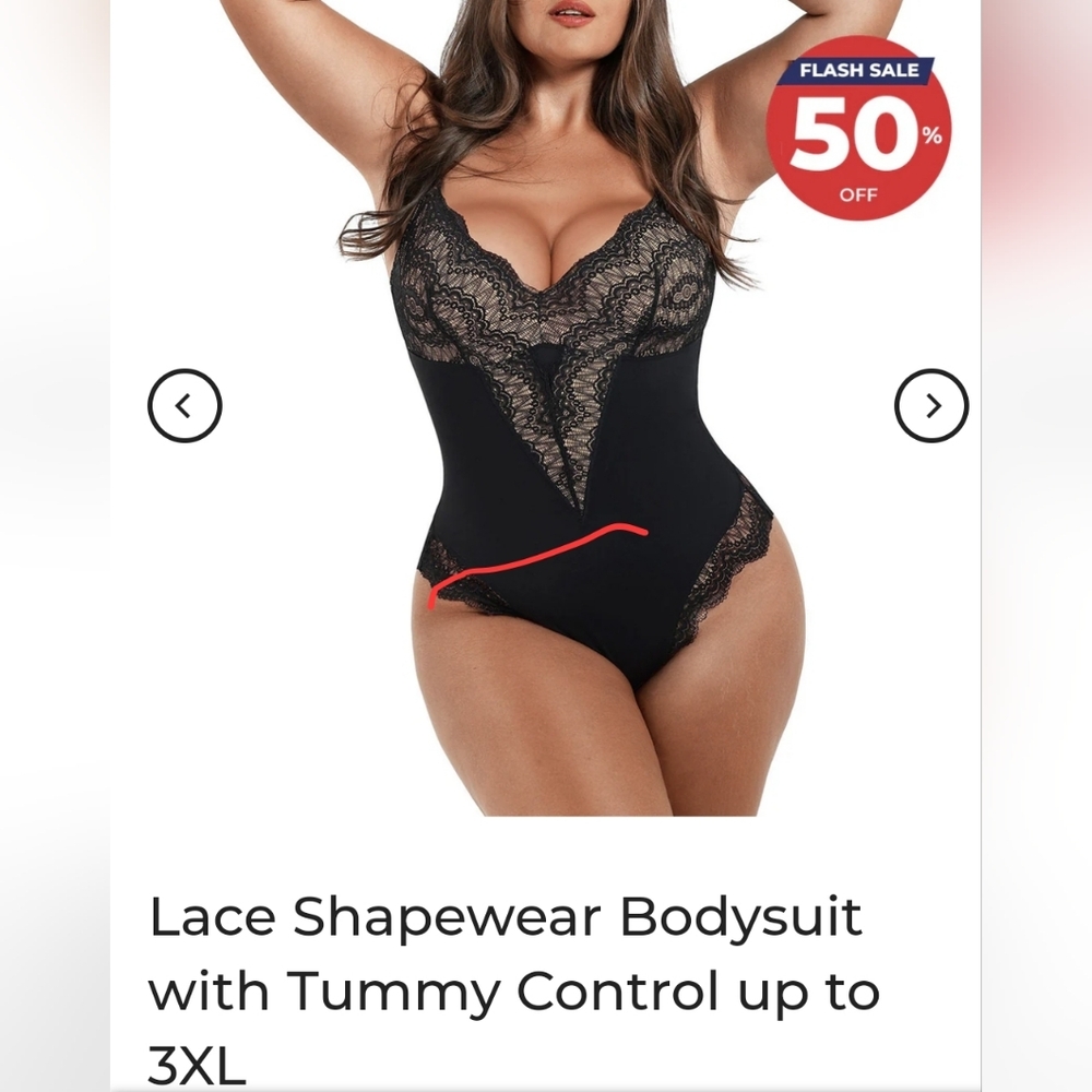 Black lace body suit
